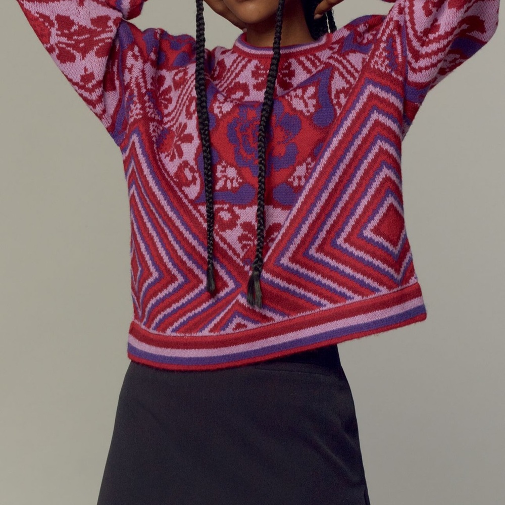 Farm Rio Patterned Sweater